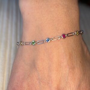 Elegant Multicolor Gemstone Bracelet